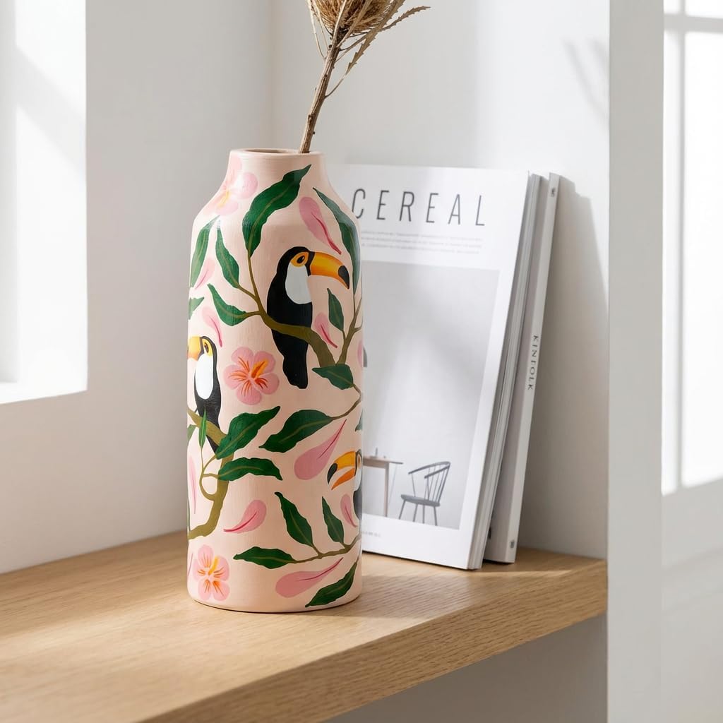 Tropical Tango - handbemalte Blumenvase