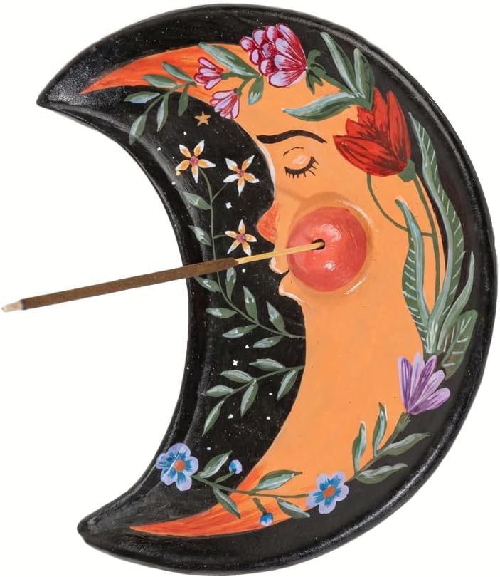 Half Moon - handbemalter Räucherstäbchenhalter