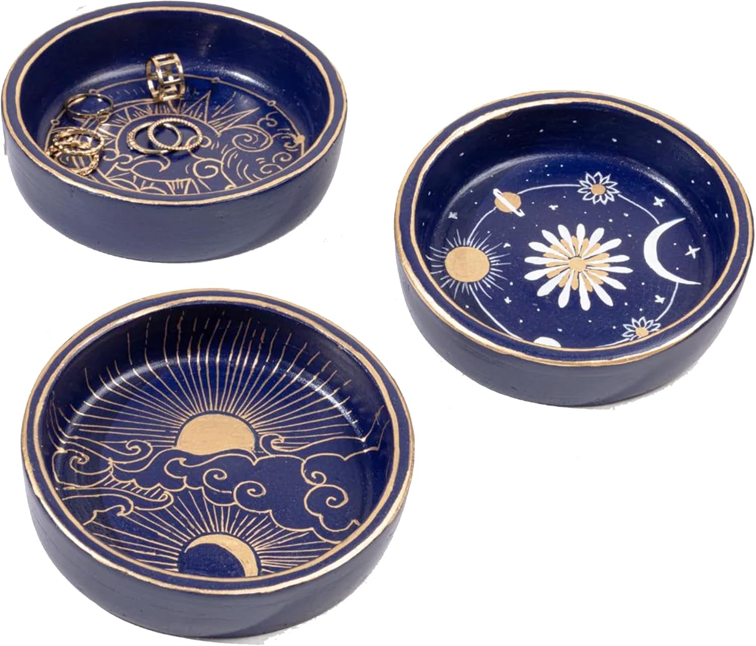 Handbemalte Schmuckschalen – 3er-Set