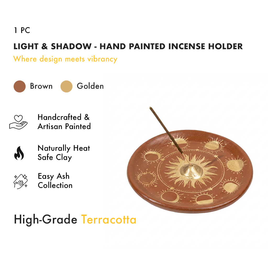 Licht und Schatten - handbemalter Räucherstäbchenhalter