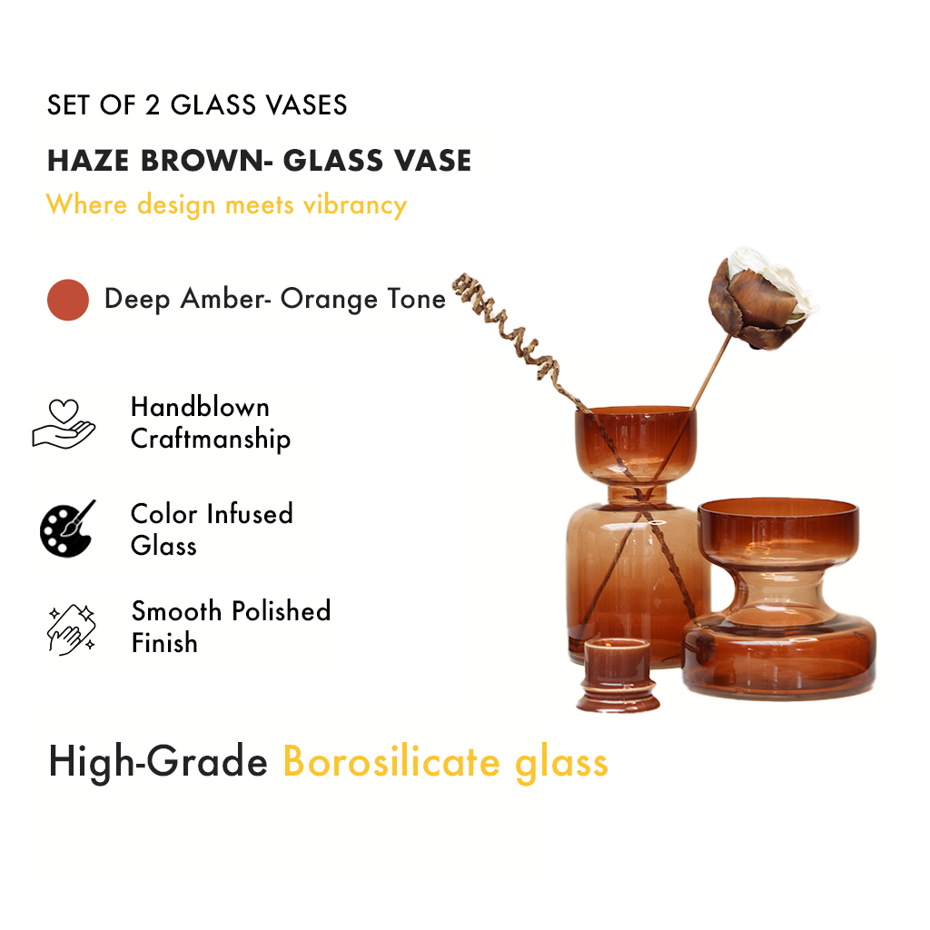 Haze Brown - Glasvase